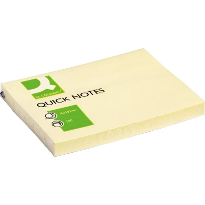 Afbeelding van Quick Notes Memoblaadjes 76x102mm 100 Vel Geel