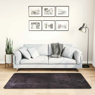 Afbeelding van Vloerkleed wasbaar anti slip 80x150 cm antracietkleurig