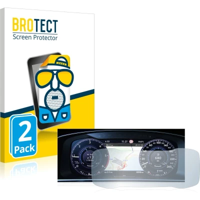 Afbeelding van BROTECT Screenprotector voor Volkswagen Golf 7 Facelift (2016 2019) Active Info Display 12.3&quot; Folie Beschermfolie matte (2 Stuks)