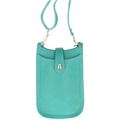 Afbeelding van Teal Leren Schoudertas Peyton Telefoontasjes Schoudertassen Dames tassen