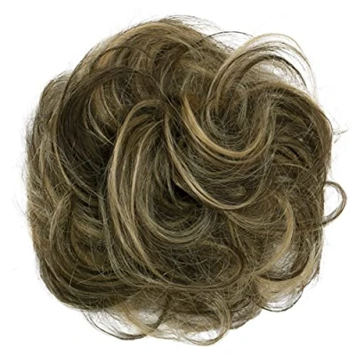 Afbeelding van CAISHA 100% ECHT HAAR Haarelastiek Haarstuk Haarverdikking Vlecht Haarband Haaraccessoires Lichtbruin Blond Mix H312p