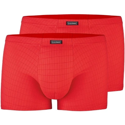 Afbeelding van Bruno Banani 2ER PACK Check LINE 2.0 Onderbroeken, Heren, Maat: Large, Rot karo