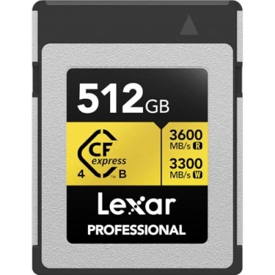 Afbeelding van Lexar CFexpress Pro Type B Gold 4.0 Series 512GB R3600/W3300