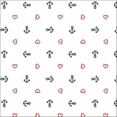 Afbeelding van Ambiente Anchor Heart White papieren servetten