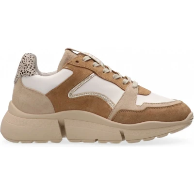 Afbeelding van Maruti Sneakers laag, Dames, Maat: 39, Beige Leer