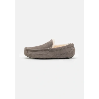 Afbeelding van UGG heren Ascot pantoffel van suède in de kleur Middengrijs, maat: 45
