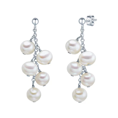 Afbeelding van Valero Pearls Parel oorstekers Sterling Zilver Gekweekte zoetwaterparels in