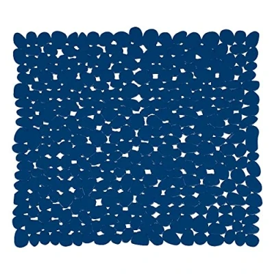 Afbeelding van MSV Douche/bad anti slip mat badkamer pvc donkerblauw 54 x cm Badmatjes