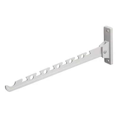 Afbeelding van Metafranc Witte wasventilator 330 x 28 mm draagvermogen 20 kg Robuust materiaal Ruimtebesparende vouwfunctie/ kledingrek/wandhaak/ ophanghaak/ ophangfix/ 0250087