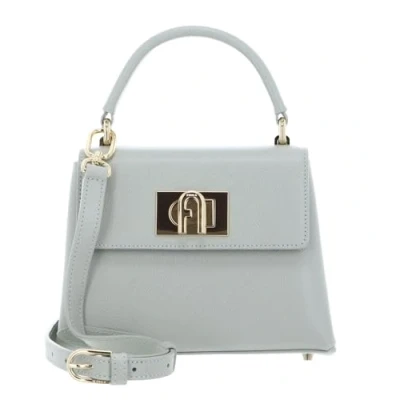Afbeelding van FURLA Leren Handtas Avondtas 1927 Mini Top Handle Bag Rugiada Mintgroen