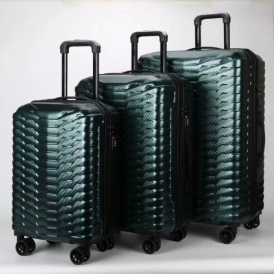 Afbeelding van Senella Luxe kofferset 3 delige Reiskoffer met wielen ABS Hardcase TSA slot design Donkergroen