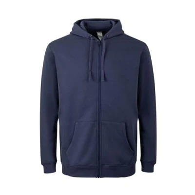 Afbeelding van Mukua SF270U Unisex sweatshirt met ritssluiting en capuchon, Denim blue, maat 2XL, Blauw, XXL