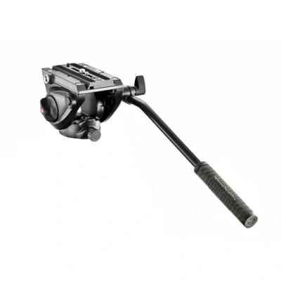 Afbeelding van Manfrotto MVH500AH, Lightweight Fluid Video Head with Flat Base, Sliding Plate for Rapid Camera Connection, Supports Multiple Tripods
