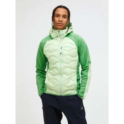 Afbeelding van Peak Performance M Helium Down Hybrid Hood Heren Ski jas VIVID GREEN PE