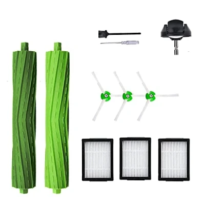 Afbeelding van Reserveonderdelen voor stofzuiger iRobot Roomba i7 i6 i8 i3 i4 i1 e5 e6 I E serie, 1 roterende borstel, draaischijf voorwiel, 3 filters en zijborstels