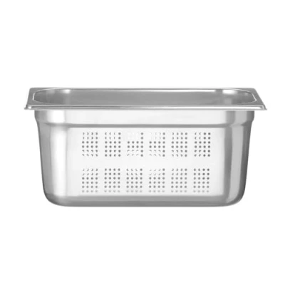 Afbeelding van Hendi Gastronormbak 1/3 geperforeerd, RVS, 15 cm diepte, 17,6(b)x32,5(d)x15(h)cm, 802519