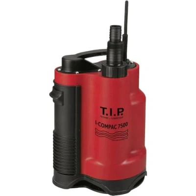 Afbeelding van T.I.P. I Compac 7500 30190 Vuilwaterpomp, dompelpomp voor drainage van smalle putten vanaf 22 x cm, debiet tot l/u, max. opvoerhoogte 5 m/druk 0,5 bar, 400 watt, verticale pompuitlaat