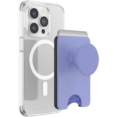 Afbeelding van PopSockets: PopWallet+ voor MagSafe Adapterring Inbegrepen Kaarthouder met een geïntegreerde verwisselbare PopTop smartphones en hoesjes Deep Periwinkle
