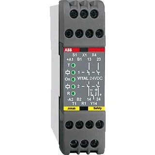 Afbeelding van Abb jokab veiligheids controller met 1 kanaal voor dynamic sensors spanning 24vdc relais uitgang 2m cat 4 en 954 pl e sil 3 2tla020052r1000