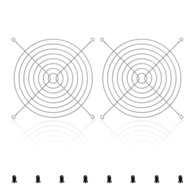 Afbeelding van YIMATEECO ventilatorrooster 140 mm CPU behuizing ventilatorbeschermer Metaal Ventilatierooster,luchtcirculatie behouden, geschikt voor Fanbescherming (2 stuks zilver mm)