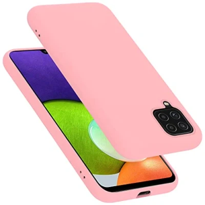 Afbeelding van Cadorabo Hoesje geschikt voor Samsung Galaxy A22 4G / M22 M32 Case in LIQUID ROZE Beschermhoes TPU silicone Cover