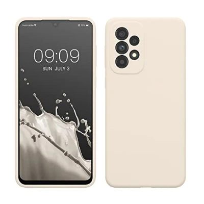 Afbeelding van kwmobile telefoonhoesje compatibel met Samsung Galaxy A33 5G hoesje Zachte case voor smartphone Back cover in mat crème