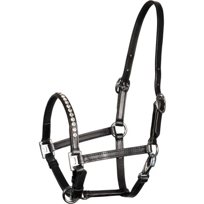 Afbeelding van Harry&#039;s Horse Pony/veulenhalster crystal leder One Size Zwart
