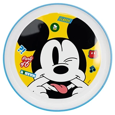 Afbeelding van Mickey Mouse Herbruikbaar, tweekleurig kinderbord met antislip onderkant