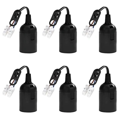 Afbeelding van E27 fitting reserve lamphouder met kabel renovatiefitting bouwplaatsfitting 4A 250V max. 60 Watt 6 stuks