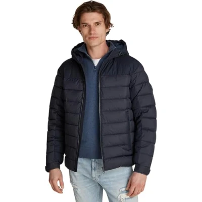 Afbeelding van Tommy Hilfiger Heren MID NEW YORK JAS met capuchon Puffer Jacket, Desert Sky, XS, woestijn hemel, XS