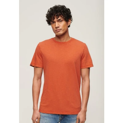 Afbeelding van Superdry CREW NECK SLUB Tshirt basic, Heren, Maat: XL, Mecca orange