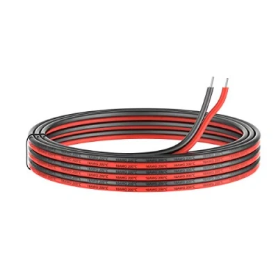 Afbeelding van 1,3 mm², 16 AWG, siliconen, elektrische draadkabel, 10 meter, 5 meter zwart en rood, zacht flexibel, van vertind koperdraad, hoge temperatuurbestendigheid, 200 graden Celsius, 600 V