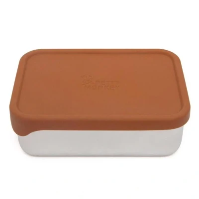 Afbeelding van Petit Monkey RVS Lunchbox Riley gebakken klei