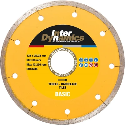 Afbeelding van Interdynamics basic diamantdoorslijpschijf 125x22,23x1,8mm tegels