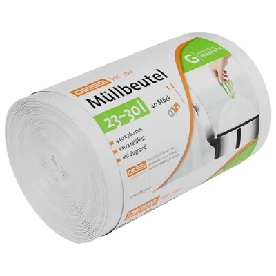 Afbeelding van 2 stuks DEISS vuilniszak voor Brabantia Touch Bin 23 30 Liter 43x76 cm 2x40