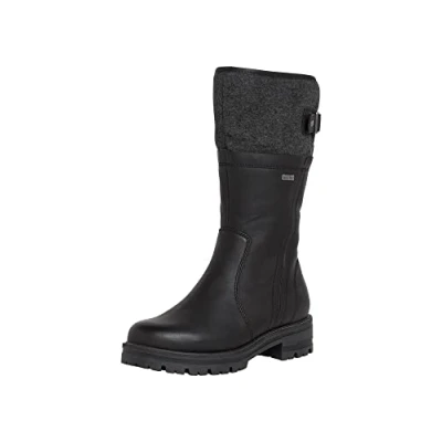 Afbeelding van Jana Snowboots, Dames, Maat: 39, Black Textiel/ synthetisch