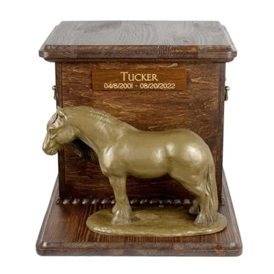 Afbeelding van Urn voor paardenas met beeldje gepersonaliseerd Fell Pony
