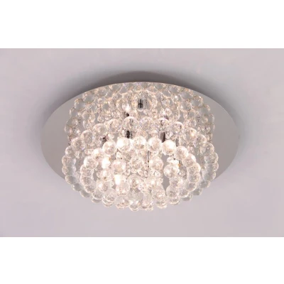 Afbeelding van Mooie klassieke plafondlamp plaffoniere chroom kristal