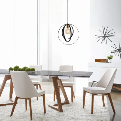 Afbeelding van Asir Kroonluchter Zwart 35 x 131 cm