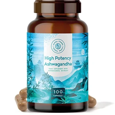 Afbeelding van Ashwagandha krachtig extract met 7% withanolide, zonder toevoegingen, hulpstoffen 100 veganistische capsules