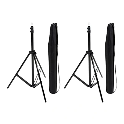 Afbeelding van Amazon Basics Camera verlichtingsstatief, aluminium, 2,04 m, 2 pack, zwart