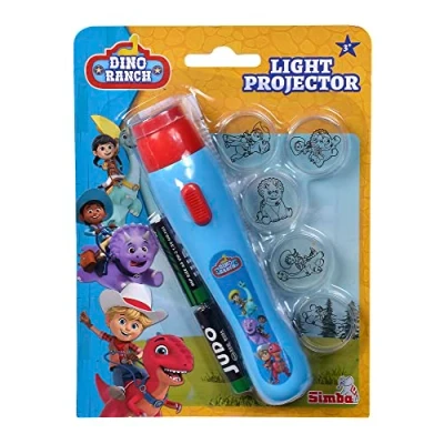 Afbeelding van Simba 109312604 Dino Ranch lichtprojector, projecteert foto&#039;s, 6 motieven, led, 16 cm, vanaf 3 jaar
