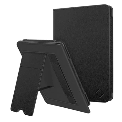 Afbeelding van Fintie Stand Hoes voor 6,8&quot; Kindle Paperwhite (11e generatie 2021) / Signature Edition Premium Kunstleer Beschermhoes met kaartsleuf en draagriem, (*Zwart)