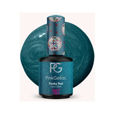 Afbeelding van Pink Gellac 207 Funky Teal gel nagellak 15 ml