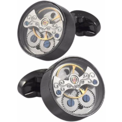 Afbeelding van BUGOLINI MANCHET V2 Tourbillon Mechanische Manchetknoppen Met Roterende Onderdelen DESIGNER MANCHETKNOPEN Milieuvriendelijk materiaal Geschikt Voor Elk Pak