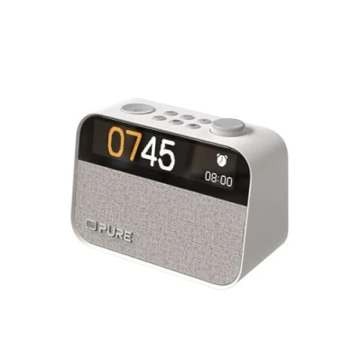 Afbeelding van Pure Moment digitale DAB+ en FM wekker klok radio met Bluetooth, Cotton White