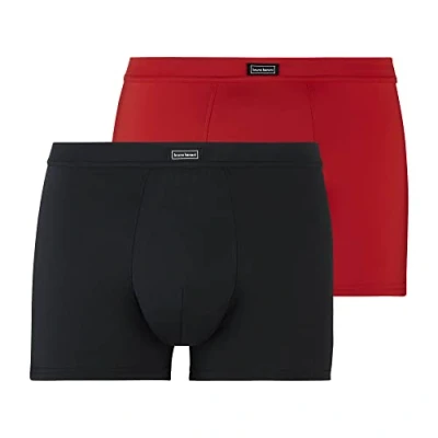 Afbeelding van bruno banani Herenshort 2 stuks Micro Simply retroshorts, rood/zwart, XXL (2 stuks),