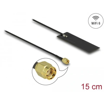 Afbeelding van Delock WLAN WiFi 6 802.11 ac/ax/a/h/b/g/n Antenne RP SMA Stecker 2 4