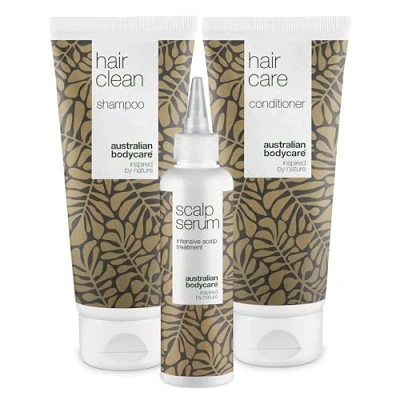 Afbeelding van Australian Hoofdhuidverzorging Serie van 3 producten Tea Tree Olie Scalp Hoofdhuidbehandeling Droge, Jeukende en Schilferige Hoofdhuid &amp; Haar, Roos Vlekken Bevat: Hoofdhuidserum 150ml + Shampoo 200ml Conditioner