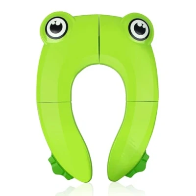 Afbeelding van Pejoye Opvouwbaar Potje Zindelijkheidstraining Draagbaar Reizen Peuter WC Bril PP Materiaal Met 6 Antislip Siliconen Pads en 1 Draagtas Voorkomen Verspreiding van Ziektekiemen (Groen)